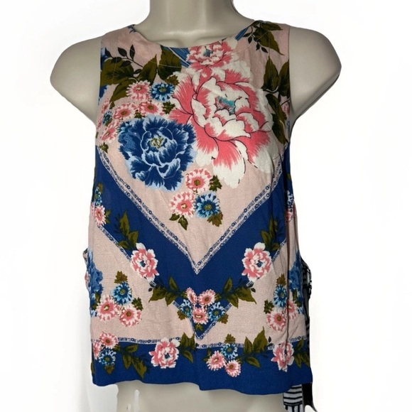 Free People Tank Top Size S Sweet Love Side Tie Boho Festival Feminine Bow Tie - Picture 1 of 11